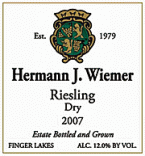 Hermann J. Wiemer - Riesling Dry Finger Lakes 2022 (750ml)