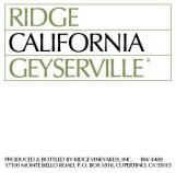 Ridge - Geyserville California 2021