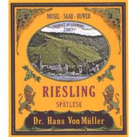 Dr Hans Von Muller - Riesling Spatlese 2022 (750ml) (750ml)